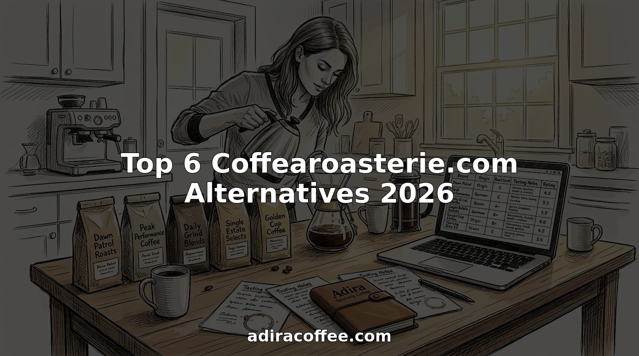 Coffee enthusiast comparing six specialty brands