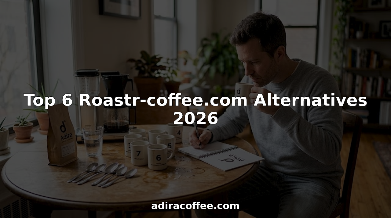 Coffee enthusiast comparing multiple roasts at kitchen table