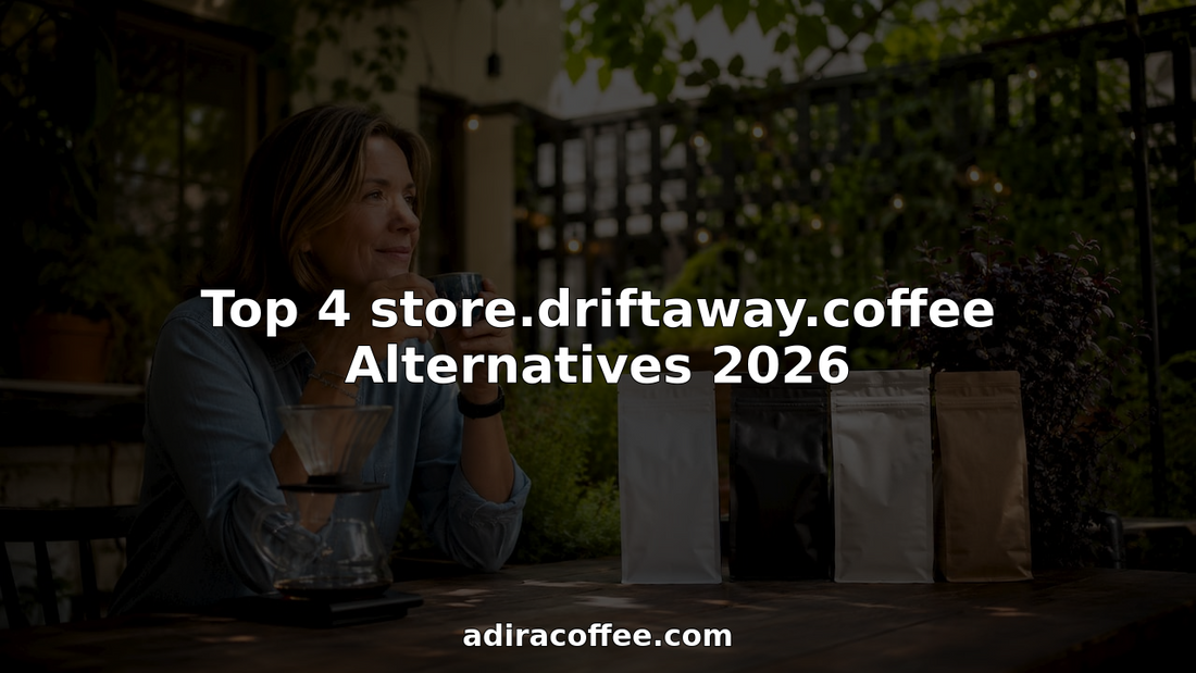 Woman tasting coffee from different subscription brands