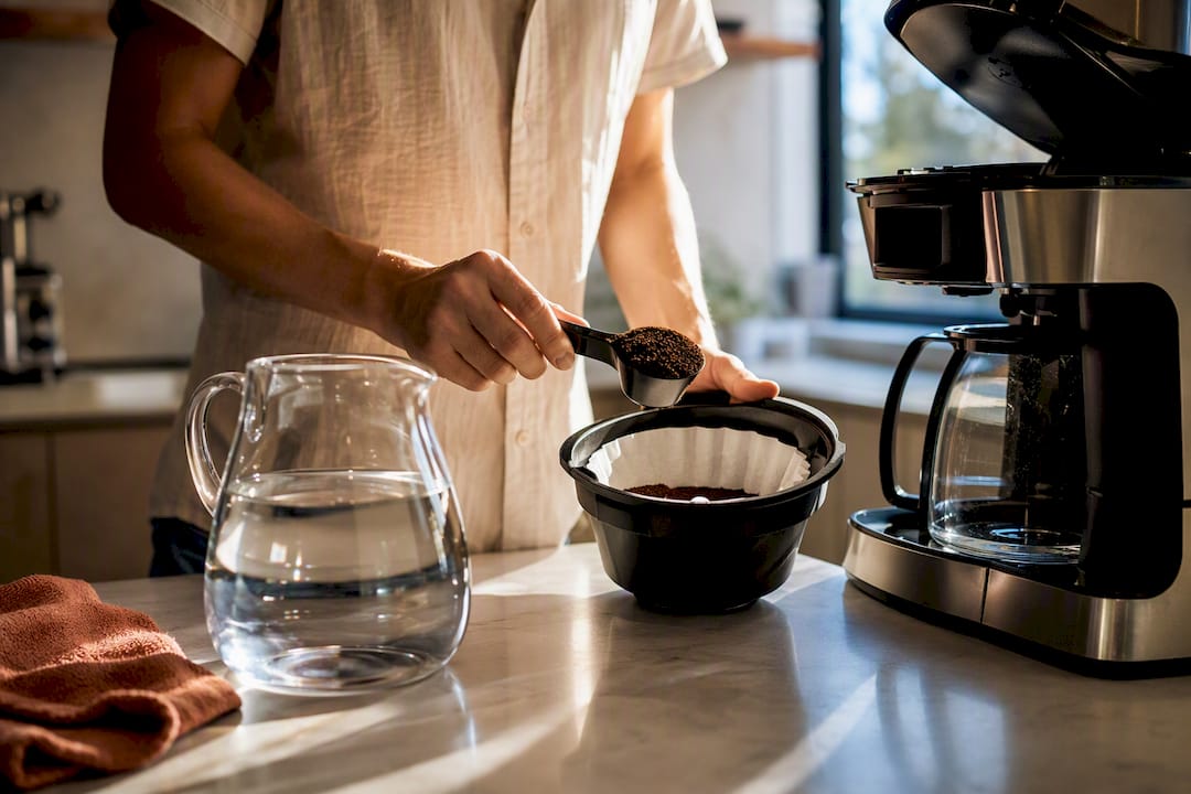Measuring coffee for an automatic drip brew