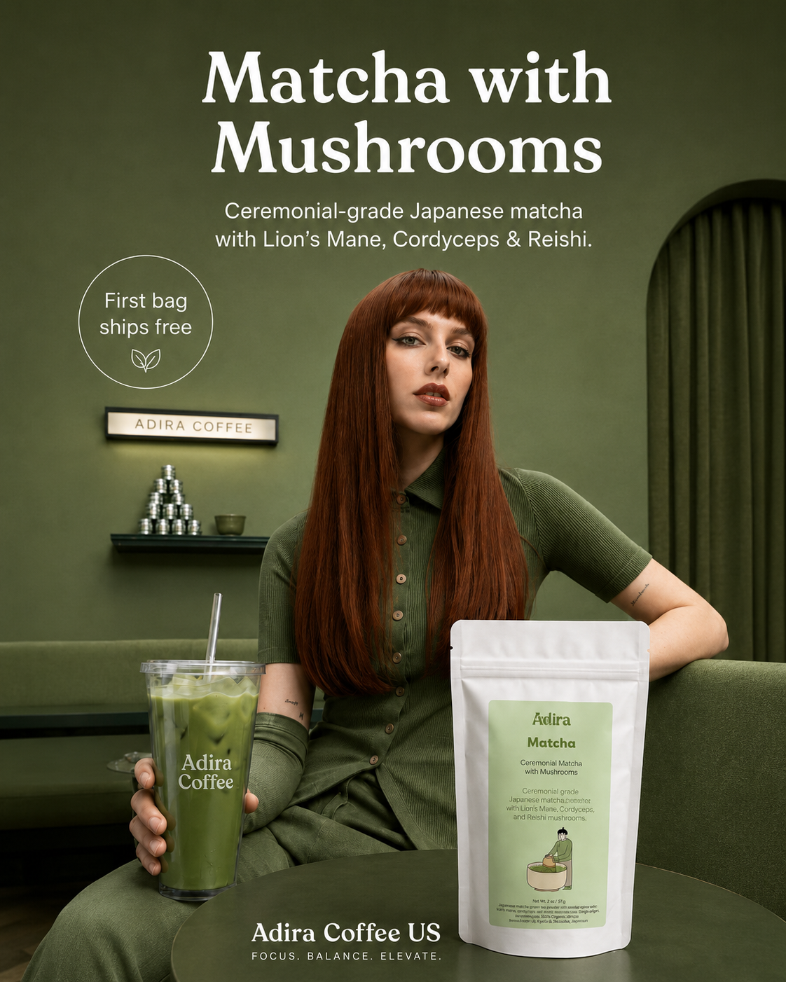 Ceremonial Matcha with Mushrooms