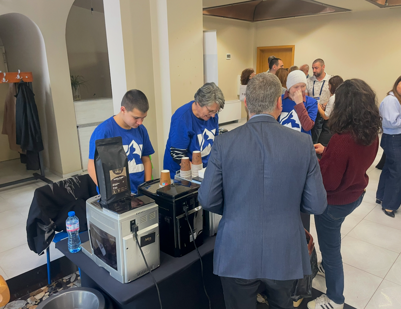 Global Leadership Summit, Sofia — Adira volunteers serving the coffee